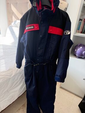 Columbia Kids Navy and Red One-Piece Winter Suit